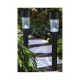 solar garden lamp - lantern with plastic pole
