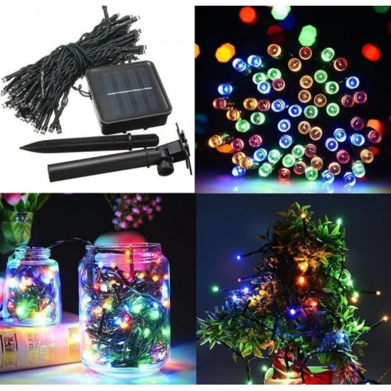 Φωτάκια 100 LED με Ηλιακό Πάνελ multicolour ΧΡΙΣΤΟ Φωτάκια 100 LED με Ηλιακό Πάνελ multicolour ΧΡΙΣΤΟ