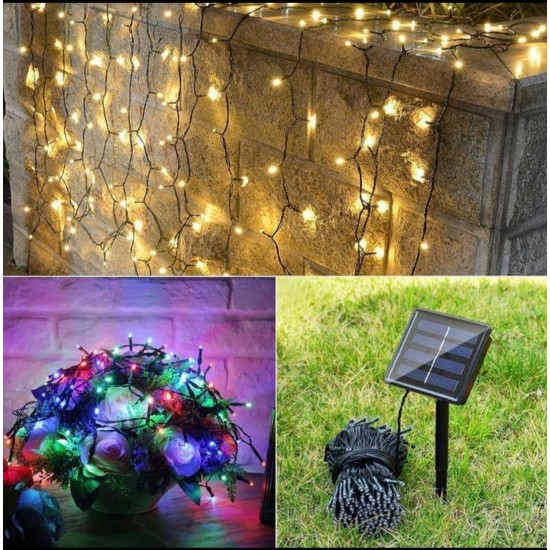 Φωτάκια 100 LED με Ηλιακό Πάνελ multicolour ΧΡΙΣΤΟ Φωτάκια 100 LED με Ηλιακό Πάνελ multicolour ΧΡΙΣΤΟ