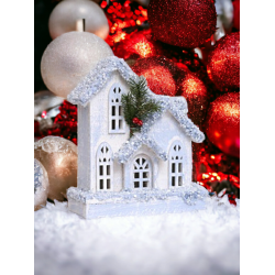 ΧΡΙΣΤΟΥΓΕΝΙΑΤΙΚΟ ΔΙΑΚΟΣΜΗΤΙΚΟ ΣΠΙΤΑΚΙ (21Χ32cm) ΦΩΤΙΖΟΜΕΝΟ ΞΥΛΙΝΟ