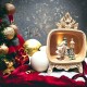 CHRISTMAS CERAMIC ILLUMINATED ORNAMENT GOLD - 1 PC