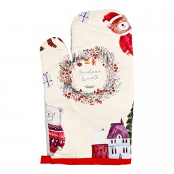 ΧΡΙΣΤΟΥΓΕΝΝΙΑΤΙΚΟ ΥΦΑΣΜΑΤΙΝΟ ΓΑΝΤΙ ΚΑΙ ΠΙΑΣΤΡΑ ΦΟΥΡΝΟΥ - 2 ΤΕΜ