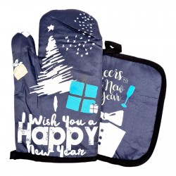 ΧΡΙΣΤΟΥΓΕΝΝΙΑΤΙΚΟ ΥΦΑΣΜΑΤΙΝΟ ΓΑΝΤΙ ΚΑΙ ΠΙΑΣΤΡΑ ΦΟΥΡΝΟΥ - 2 ΤΕΜ