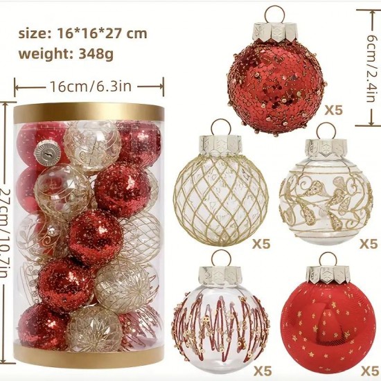 SET OF 25 CHRISTMAS BALLS 6CM. PRODUCTS