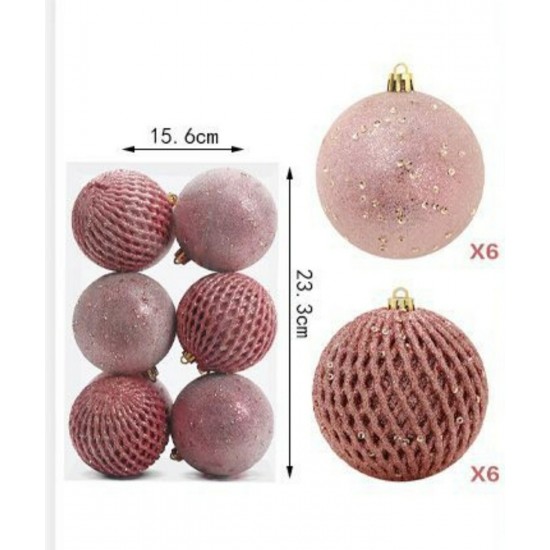 SET OF 12 CHRISTMAS BALLS 8CM. PRODUCTS