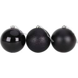 ΣΕΤ 6 ΧΡΙΣΤΟΥΓΕΝΝΙΑΤΙΚΕΣ ΜΠΑΛΕΣ ΜΑΥΡΕΣ ,8 ΕΚ., ΓΥΑΛΙΣΤΕΡΑ, ΜΑΤ ΚΑΙ ΓΛΙΝΤΕΡ ΣΕΤ 6 ΧΡΙΣΤΟΥΓΕΝΝΙΑΤΙΚΕΣ ΜΠΑΛΕΣ ΜΑΥΡΕΣ ,8 ΕΚ., ΓΥΑΛΙΣΤΕΡΑ, ΜΑΤ ΚΑΙ ΓΛΙΝΤΕΡ