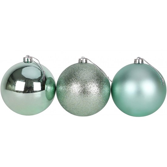 ΣΕΤ 6 ΧΡΙΣΤΟΥΓΕΝΝΙΑΤΙΚΕΣ ΜΠΑΛΕΣ,8 ΕΚ., ΓΥΑΛΙΣΤΕΡΑ,