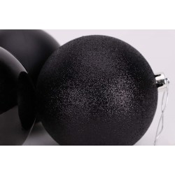 ΣΕΤ 6 ΧΡΙΣΤΟΥΓΕΝΝΙΑΤΙΚΕΣ ΜΠΑΛΕΣ ΜΑΥΡΕΣ ,5 ΕΚ., ΓΥΑΛΙΣΤΕΡΑ, ΜΑΤ ΚΑΙ ΓΛΙΝΤΕΡ ΣΕΤ 6 ΧΡΙΣΤΟΥΓΕΝΝΙΑΤΙΚΕΣ ΜΠΑΛΕΣ ΜΑΥΡΕΣ ,5 ΕΚ., ΓΥΑΛΙΣΤΕΡΑ, ΜΑΤ ΚΑΙ ΓΛΙΝΤΕΡ