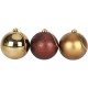 6 baby chocolate baubles ,8 cm, glitter, matte and