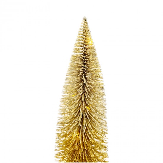 GOLD LIGHTED CHRISTMAS TREE (25CM) - 1 PCS PRODUCT