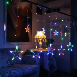 LED CURTAIN - STARS - MULTICOLOR - 3 M LED CURTAIN - STARS - MULTICOLOR - 3 M