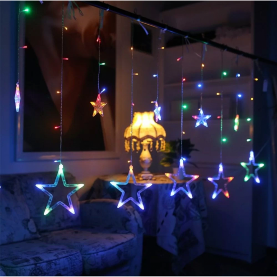 LED CURTAIN - STARS - MULTICOLOR - 3 M PRODUCTS