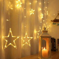 LED CURTAIN - STARS - WARM COLOR - 3 M LED CURTAIN - STARS - WARM COLOR - 3 M