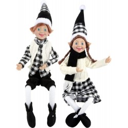 CHRISTMAS DECORATIVE FIGURES ELVES (19th CENTURY) - 2 PCS CHRISTMAS DECORATIVE FIGURES ELVES (19th CENTURY) - 2 PCS