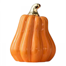 Pumpkin decorative ceramic 10X13 cm., orange Pumpkin decorative ceramic 10X13 cm., orange