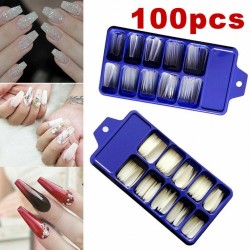 100 Pieces Nail Tips transparent ballerina. 100 Pieces Nail Tips transparent ballerina.