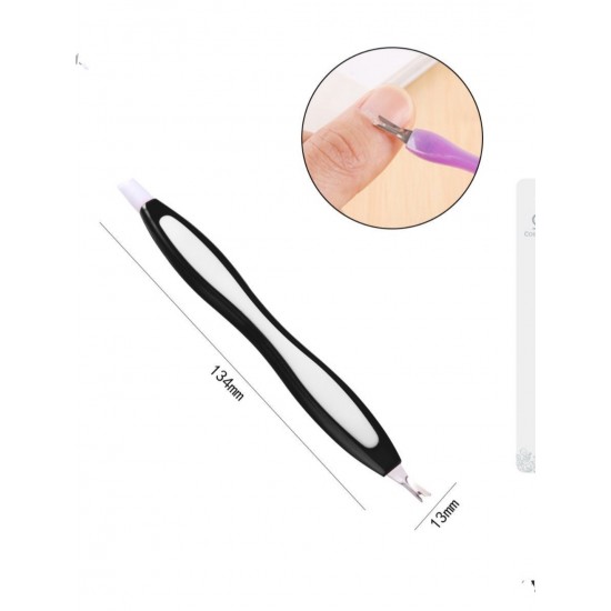  Nail Pusher & Cuticle Trimmer Black BEAUTY PR