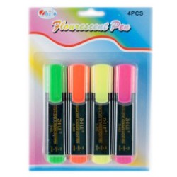 Σετ μαρκαδόροι υπογράμμισης σε καρτέλα - 4 τμχ