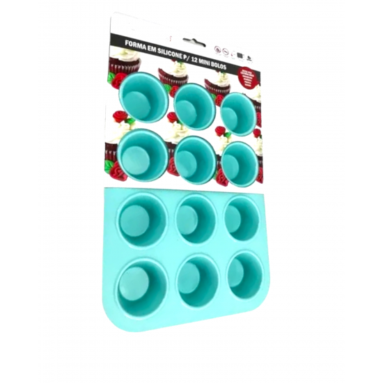 Silicone cake tin with 12 places