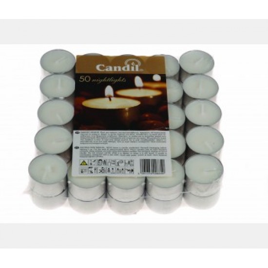 WHITE CANDLES 50 PIECES 