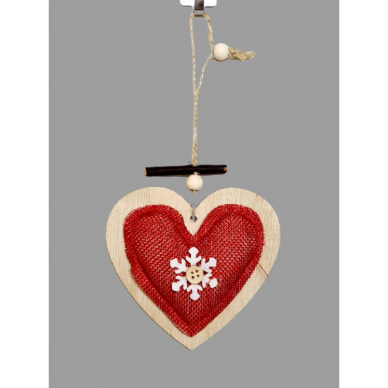 WOODEN CHRISTMAS ORNAMENT HEART CHRISTMAS PRODUCTS