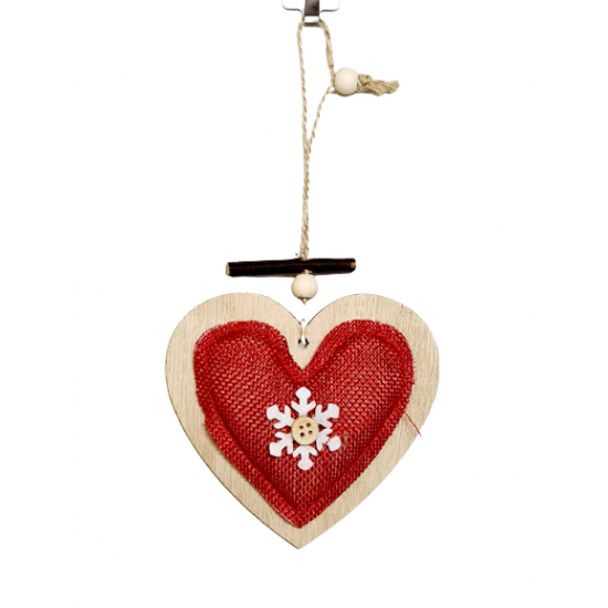 WOODEN CHRISTMAS ORNAMENT HEART CHRISTMAS PRODUCTS