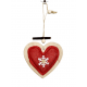 WOODEN CHRISTMAS ORNAMENT HEART CHRISTMAS PRODUCTS