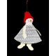 CHRISTMAS FABRIC FIGURE SNOWMAN, 14CM PRODUCTS