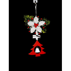 ΧΡΙΣΤΟΥΓΕΝΝΙΑΤΙΚΟ ΣΤΟΛΙΔΙ ΚΡΕΜΑΣΤΟ ΜΕ ΑΛΕΞΑΝΔΡΙΝΟ ΚΑΙ ΚΟΥΔΟΥΝΑΚΙΑ, 22Χ12ΕΚ.