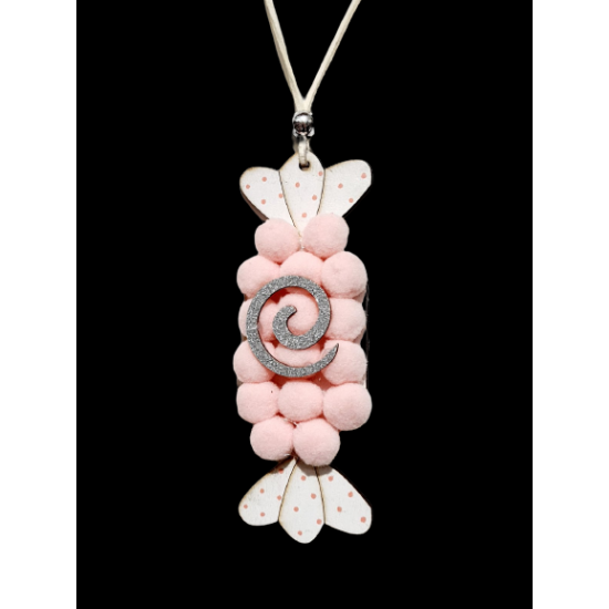 WOODEN CHRISTMAS ORNAMENT CANDY