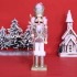 CHRISTMAS SOLDIER NUTCRACKER DRESSED IN VELVET SPARKLY GOLD UNIFORM