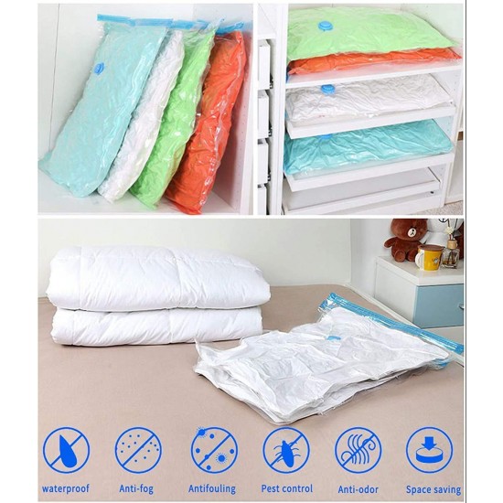 Plastic airtight clothes storage bag 60x80cm