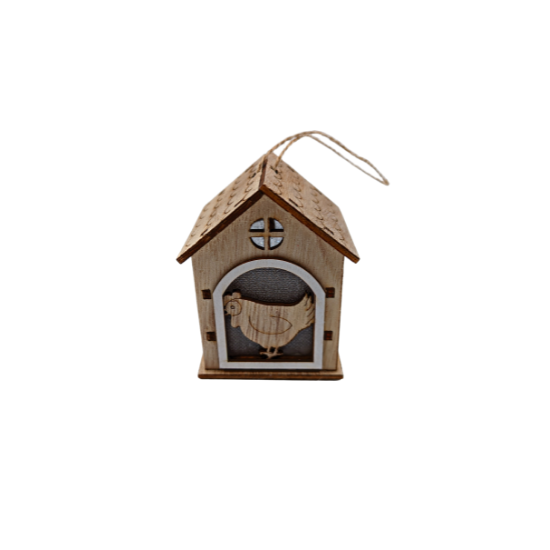 EASTER DECORATIVE PENDANT WOODEN HOUSE