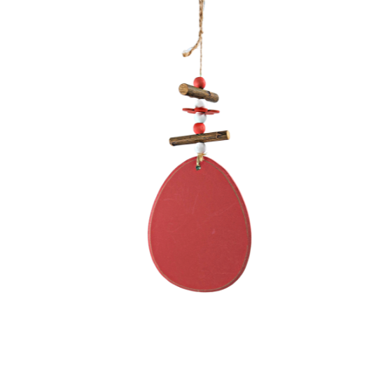EASTER CLAY DECORATIVE PENDANT RED EGG