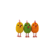 EASTER DECORATIVE CHICKENS MADE OF 3-COLOR STAINLE