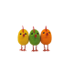 EASTER DECORATIVE CHICKENS MADE OF 3-COLOR STAINLE