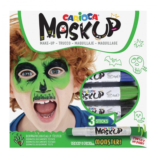 FACE PAINTS 3 PCS CARIOCA MASKUP (BLUE-GREEN BLACK