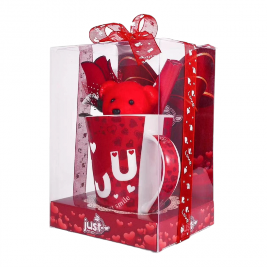 VALENTINES DAY GIFT  TEDDY BEAR AND CUP CHILDREN C