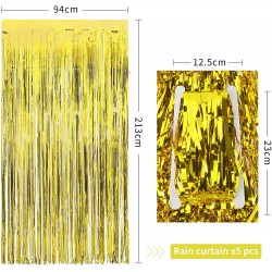 Χρυσή  foil Κουρτίνα Διακόσμησης  Χρυσή  foil Κουρτίνα Διακόσμησης