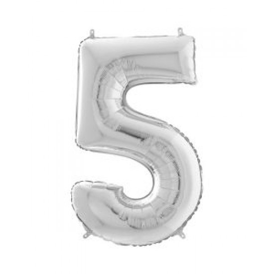 Balloon Silver Number 5