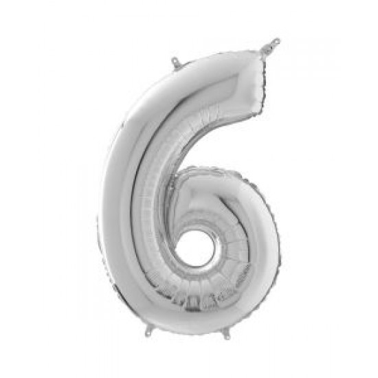 Balloon Silver Number 6