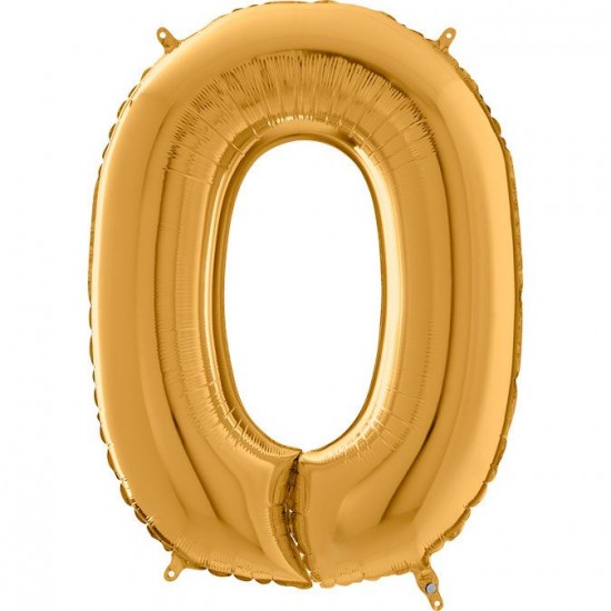 Balloon gold Number 0