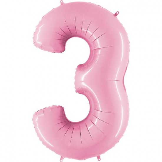 Balloon baby Pink Number 3