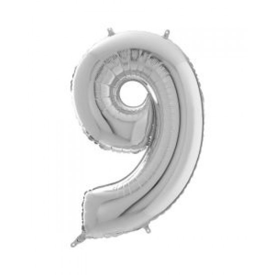 Balloon Silver Number 9