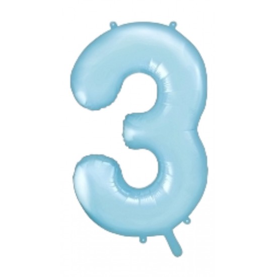 Balloon baby Blue Number 3