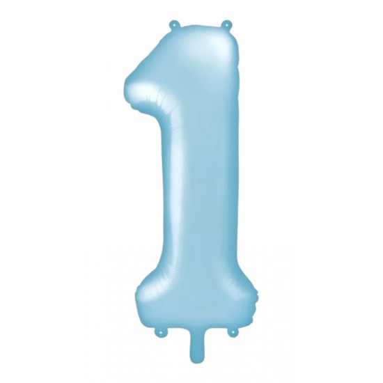 Balloon baby Blue Number 1
