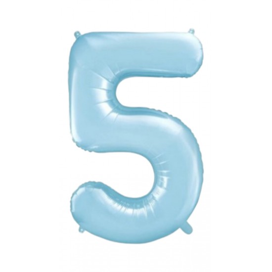 Balloon baby Blue Number 5