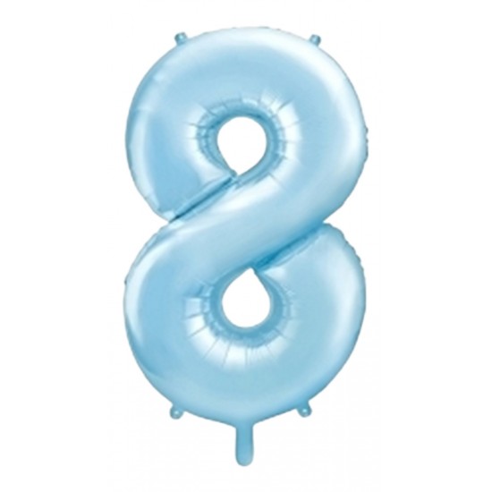 Balloon baby Blue Number 8