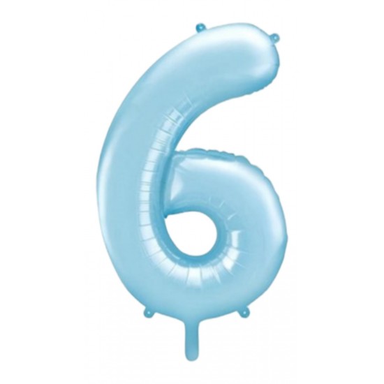 Balloon baby Blue Number 6