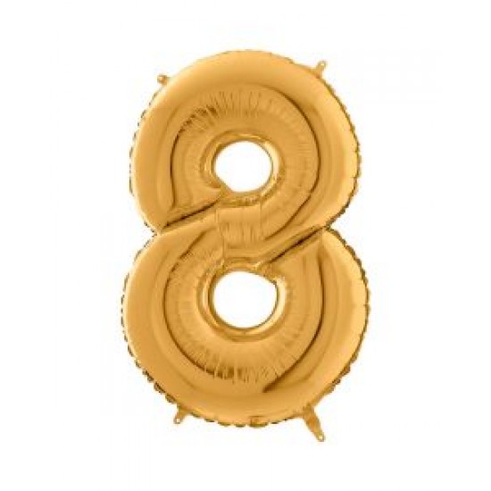 Balloon gold Number 8